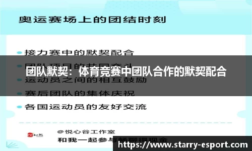 团队默契：体育竞赛中团队合作的默契配合